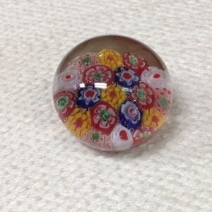Vintage Millefiori Art Glass Paperweight